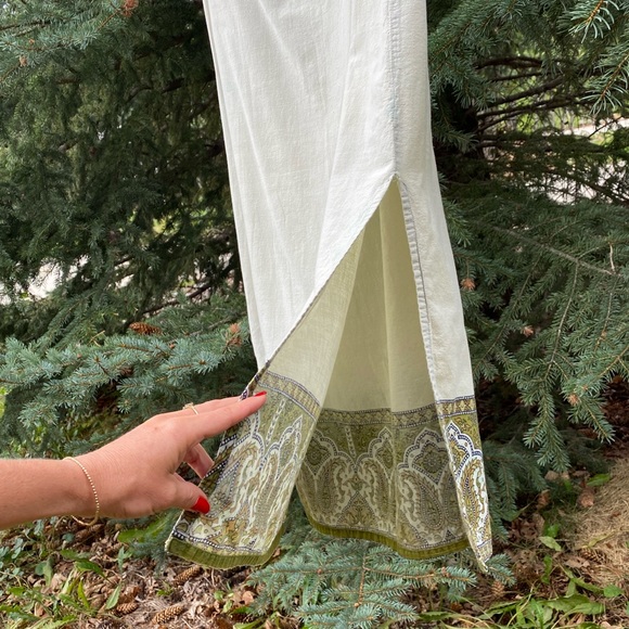 Sage Green Cotton Hippie Skirt - Picture 8 of 16